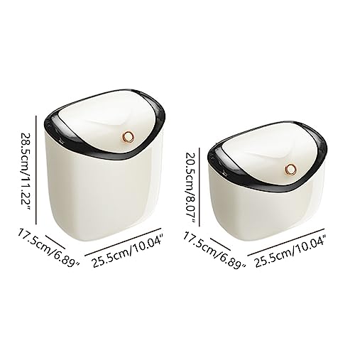 Trash Can Kitchen Waste Bin Countertop Under Sink Hanging Trash Can with Lid for Bathroom Bedroom Home Office Wall Mounted Bucket