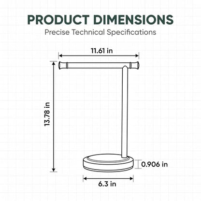 Hoimpro Hand Towel Holder Stand Towel Bar Rack Countertop Brushed Nickel | Free Standing Towel Hanger Ring for Bathroom Kitchen Vanity Counter,13 Inch, Stainless Steel, RustProof, Bath Accessories - color: Brushed Nickel