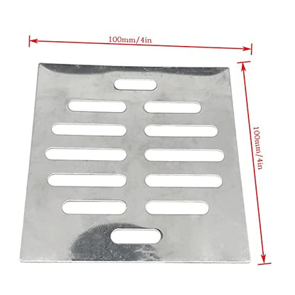 5Pcs 4Inch Square Stainless Steel Sink Floor Drain Strainer Cover,Shower Drain Cover Replacement Floor Strainer - size: Square 4Inch