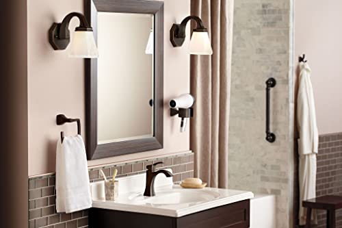 Moen Voss Oil-Rubbed Bronze Bathroom Hand Towel Ring, YB5186ORB - color: Oil Rubbed Bronze, size: 11.61 x 2.83 x 6.81 inches