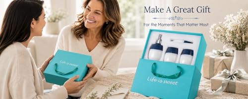 Ceramic Bathroom Accessories Set of 4 Gradient White and Blue Washing Set | Includes 2 Gargle Cups, 1 Soap Dish, 1 Lotion Dispenser, Ideal For Home Decor And Gift