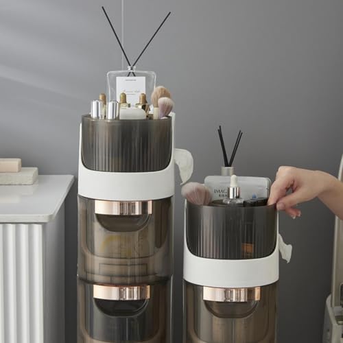 2 Tiers Freestanding Narrow Storage Cabinet with Wheels, Bathroom Floor Cabinet with Large Capacity Mobile Storage Cabinet with Drawers for Bathroom - size: 2-Tier