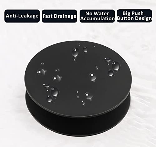 Universal Bathroom Sink Drain Stopper, Fits Most Pop-Up Drains for Vessel Sink Lavatory Vanity, Sink Drain Strainer with Detachable Hair Catcher, Tested by Plumber in US (MATT Black) - color: Matt Black