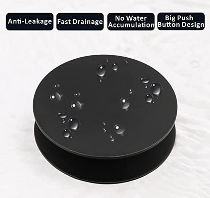 Universal Bathroom Sink Drain Stopper, Fits Most Pop-Up Drains for Vessel Sink Lavatory Vanity, Sink Drain Strainer with Detachable Hair Catcher, Tested by Plumber in US (MATT Black) - color: Matt Black