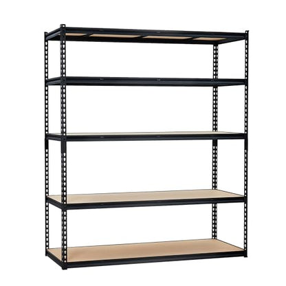 PeakPursuit Storage Shelving Unit, 5-Tier Adjustable Metal Storage Shelves, 60" L x 24" W x 72" H Heavy Duty Garage Storage Shelves for Kitchen Pantry Basement Bathroom Laundry - size: 60" L x 24" W x 72" H