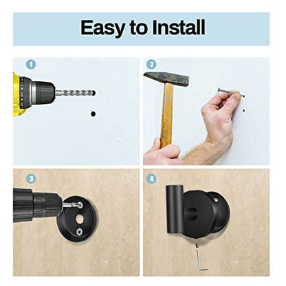 Kruodop Towel Hooks for Bathroom,2 Packs Wall Mount Towel Holder,Black Matte Wall Robe Hook,Stainless Steel Heavy Duty Door Hanger Towel Hook for Kitchen, Bedroom,Hotel,Pool,Coats(Drilling) - color: 2pcs black