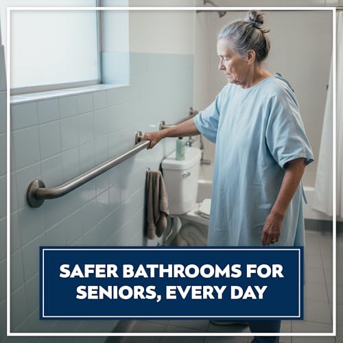 4-Pack Starter Bundle, 500 lb, 16/18/24/32 in, Peened Textured | Complete Bathroom Safety Starter Bundle, For Seniors, 1.25 in Diameter, 500 lb Rated, All-in-One Shower Safety Solution - color: Peened Textured