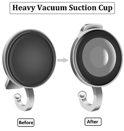 TESOT Suction Cup Shower Caddy, Shower Shelf Soap Dish with Hooks for Razor, Sponge, Rust Proof 304 Stainless Steel, Black - color: Black