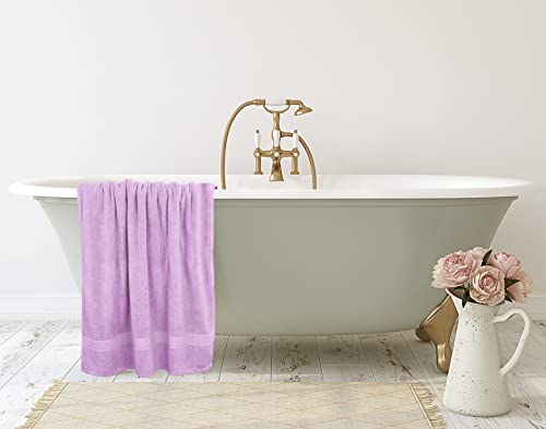 Utopia Towels Luxurious Jumbo Bath Sheet 2 Piece, 600 GSM, 35 by 70 Inches, 100% Ring Spun Cotton, Highly Absorbent and Quick Dry Extra Large Bath Towel, Super Soft Towel, Lavender - color: Lavender, size: 2 Piece Bath Sheet