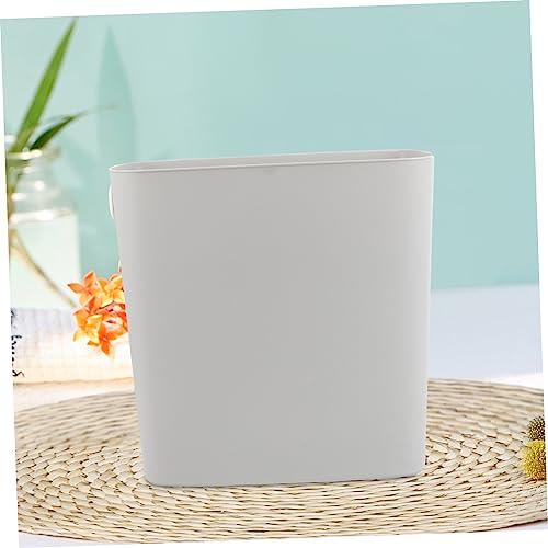 Narrow Plastic Garbage Can for Bathroom Bedroom Kitchen Office Space Saving Multi Function Trash Bin with Modern Design for Compact Areas