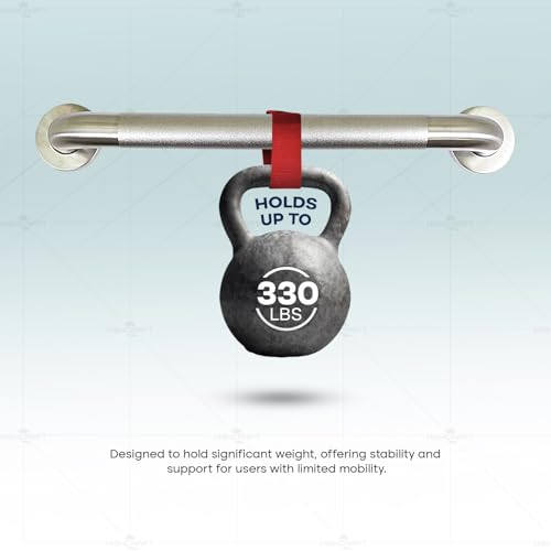 Highcraft Grab Bar for Bathtubs and Showers, Anti Slip Shower Grab Bars for Seniors and Elderly, Safety Bar for Bathroom 24" x 1.5" ADA Compliant Grab Bar, Heavy Duty Stainless Steel Shower Handle - size: 24 inches