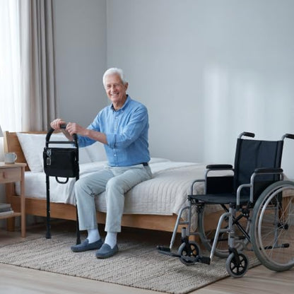 Vaunn Medical Bed Rail for Elderly Adults Safety, ASTM F3186-17 Certified, Adjustable Bed Assist Handle and Grab Bar for Seniors, 300 lb, Tool-Free Assembly - size: Medium