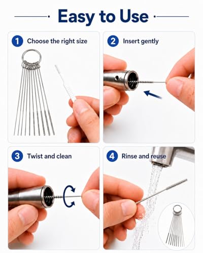 30 Pcs Shower Head Cleaning Brush Set Cleaner Picks - Small Hole Nozzle Unclogger, Anti-Clogging Shower Head Cleaner with Storage Boxes
