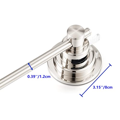 JiePai Suction Cup Towel Bar 16 Inch,Removable Vacuum Suction Towel Holder Suction Towel Rack Brushed Nickel | Vacuum Suction,No Drill,Removable,Heavy Duty Wall Mount ,For Smooth Surfaces,for Bathroom & Kitchen - color: Suction Towel Bar-16 Inch Brushed N