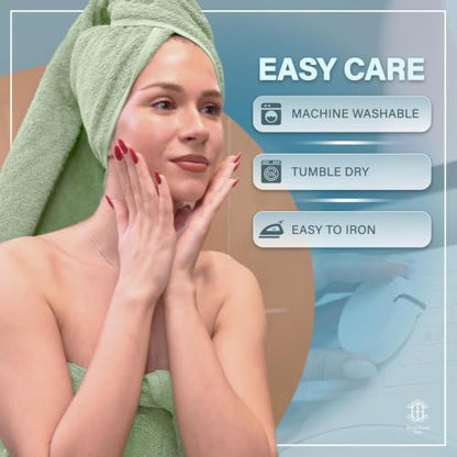 Luxe 2-Piece Bath Towel Set – Large Soft Cotton Towels, Absorbent, Durable & Skin-Friendly, Machine Washable, 27 x 54 in (Sage Green) - color: Sage Green