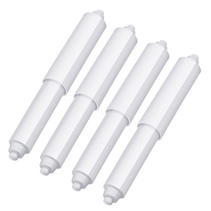 Shappy 4 Pcs Universal Toilet Paper Holder Replacement Rod,White | Spring Loaded Plastic Retractable Paper Replacement Rod Toilet Tissue Roll Holder Insert for Bathroom Home Host Accessories - color: White