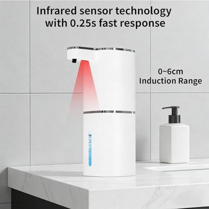 Automatic Foaming Soap Dispenser, Touchless Hand Soap Dispenser, USB Rechargeable, 4 Adjustable Levels, 14.2 oz (420 ml) Large Capacity, for Bathroom, Kitchen & School (White, Foaming) - color: White, size: Foaming