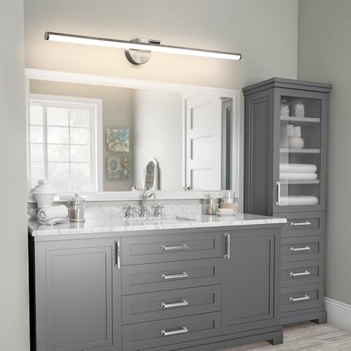 KAISITE Brushed Nickel Modern Bathroom Light - 39 Inch Dimmable 5CCT LED Vanity Light for Restroom - color: Brushed Nickel, size: 39 Inch