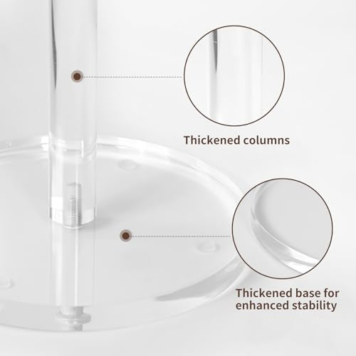 Acrylic Freestanding Toilet Paper Roll Holder, Clear, Modern Style, 20x6 Inches