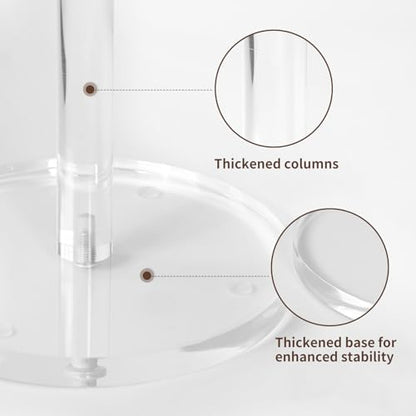Acrylic Freestanding Toilet Paper Roll Holder, Clear, Modern Style, 20x6 Inches