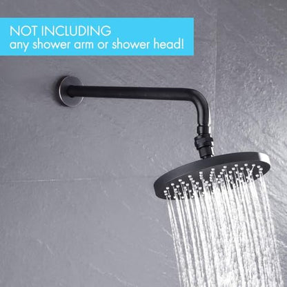 Shower Head Swivel Ball Adapter, All Metal Adjustable Shower Arm Extension Connector Universal Showering Component Solid Brass Matte Black - color: Matte Black