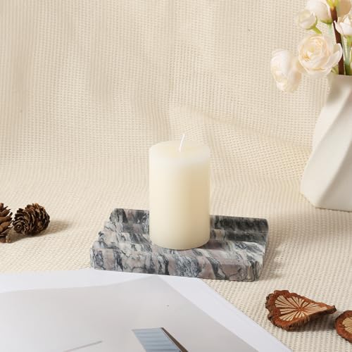 Karibiber Soap Holder for Bathroom, Black Marble Soap Dish for Kitchen Countertop, Soap Tray with Creative Wavy Design, Soap Saver for Bath Tub, Sponges, Italian Natural Stone - color: Rosso Luana