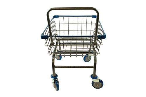 Heavy Duty Laundry and Grocery 1.8 Bushel Cart With U-Handle (Blue) - color: Blue