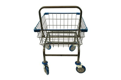 Heavy Duty Laundry and Grocery 1.8 Bushel Cart With U-Handle (Blue) - color: Blue