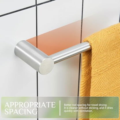 KOKOSIRI Bathroom Towel Bar Brushed Nickel 12-Inch Hand Towel Holder Rack Wall Mounted Bathroom Hardware Accessories Stainless Steel, B4007BR-L12 - color: Brushed Nickel, size: 12-Inch