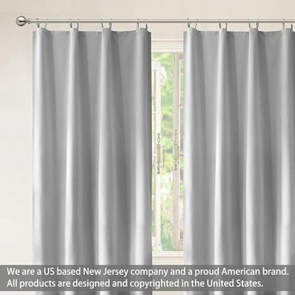 DriftAway Thermal Insulated Blackout Curtain Liner 2 Panels Each Liner Size 50 Inch by 58 Inch Rings Included - size: 50"W x 58"L (Pack of 2)