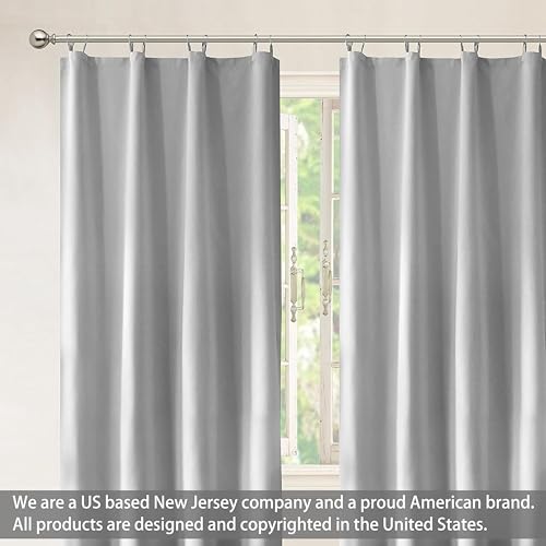 DriftAway Thermal Insulated Blackout Curtain Liner 2 Panels Each Liner Size 50 Inch by 80 Inch Rings Included - size: 50"W x 80"L (Pack of 2)