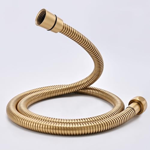 48 Inches 304 Stainless Steel Shower Hose Extra Short For Cleaning | High Pressure Bidet Hose, Used In Shower Head, Spray Bidet, Bathing,Toilet, Cleaning RV Shower Hoses Replacement - color: Gold, size: 48 Inches