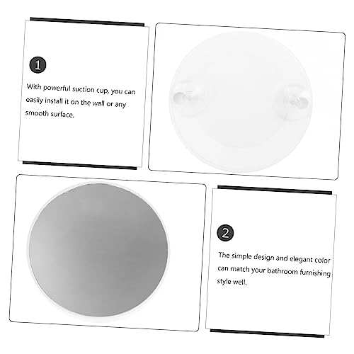 Mikinona 2pcs Suction Cup Magnifying Mirror Lighted Makeup Mirror Magnification Wall Mount for Bathroom