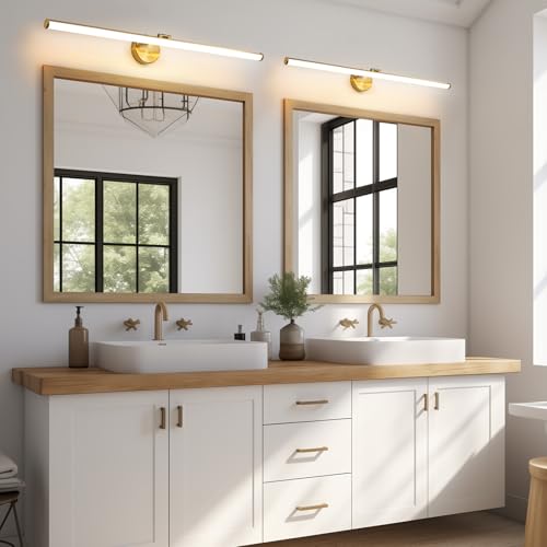 KAISITE Modern Bathroom Light - 39 Inch Dimmable 5CCT LED Vanity Light Bar for Restroom - color: Gold, size: 39 Inch