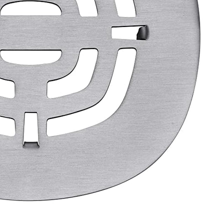 Bropury Easy-to-Install Snap-in Stainless Steel Shower Strainer Shower Drain Grid (Brushed Nickel) - color: Brushed Nickel