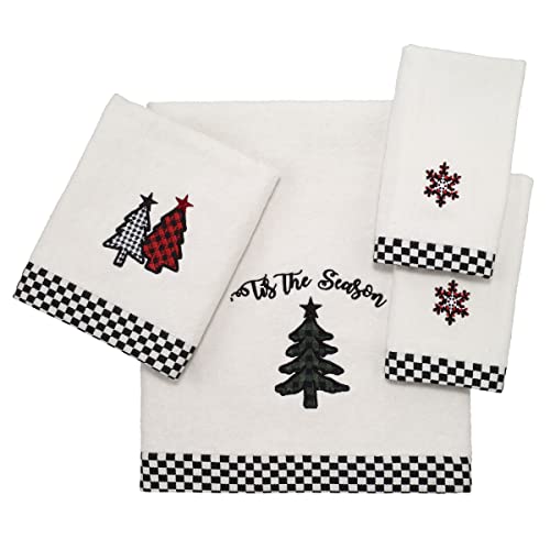 Avanti Linens - Bath Towel, Soft & Absorbent Cotton Velour, Christmas Decorations (Tis the Season Collection) - size: Bath Towel