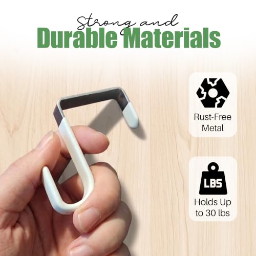 Evelots 4-Pack Over-the-Door Hooks, Rubber-Coated Steel, Closet Organizer | Four rubber-coated steel hooks organize clothes, towels, coats, hats & handbags over doors in closets, bathrooms or offices. - size: 4 Pack, style: Wide Width Door Hooks