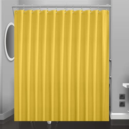 Yellow Cream Plastic Shower Curtain Or Liner, 72x72 Inch Lightweight Yellow Plastic Bathroom Shower Showroom Inner Curtain with Rustproof Metal Grommet Holes and Weighted Magnets - color: I01-yellow Cream, size: 72"W x 72"L (Pack of 1)