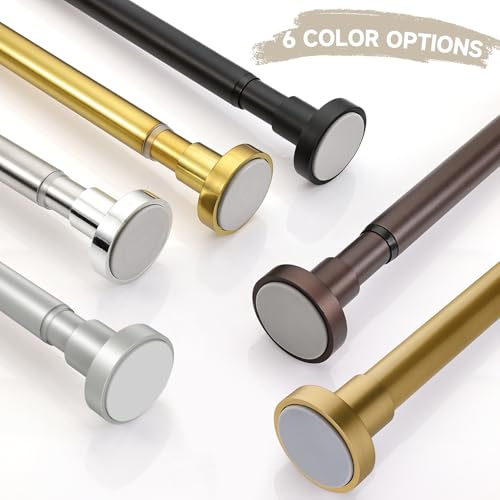 BRIOFOX Shower Curtain Rod Adjustable 18-78 Inch, Stainless Steel Spring Tension Shower Rod No Drilling Non Slip, Sunset Gold - color: Sunset Gold, size: 18-78 Inch
