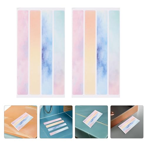 Beavorty Colorful Anti Slip Bathtub Stickers 2 Sets, 2.5cm X 20cm Bathroom Non-Slip Floor Safety Tape, Waterproof Adhesive Anti Skid Strips for Shower, Stairs, and Slippery Surfaces