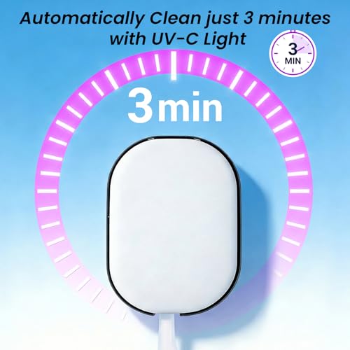 FamilyKit Rechargerable Toothbrush Holder Toothbrush Covers Case for Travel | Portable Magnetic Toothbrush Case with Holder Fits All All Electric Toothbrush Heads/Manual Toothbrushes for Home, White