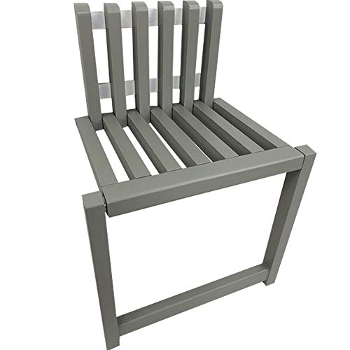Folding Chair Wall-Mounted Invisible Shoe-Changing Stool Made of Solid Wood Wall Seat Folding with Support Legs Saving Space Suitable for Various Occasions Gray - color: Grey