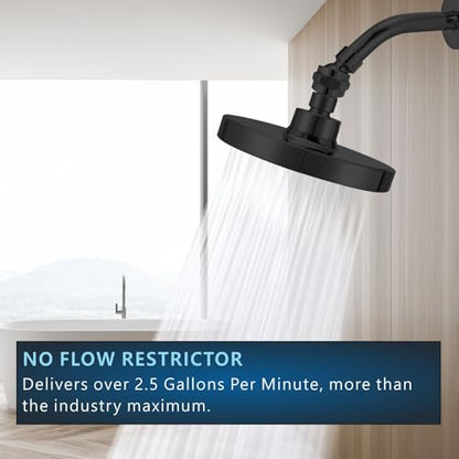 Voolan Solid Metal Shower Head Swivel Ball Adapter, Adjustable Pivot Ball To Adjust Showerhead Angle, Universal Connector Joint Fits Fixed, Hand Held & Rain Shower, Matte Black - color: Matte Black