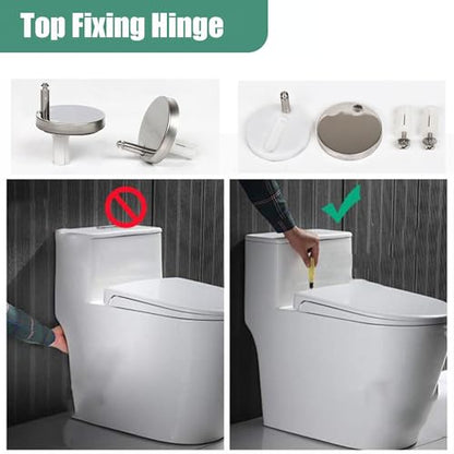 White Square Quick Release Toilet Seat with Cover - Easy Clean, Top Fixing, 36 x 47 cm - and Stylish Bathroom Essential - size: 35*45cm