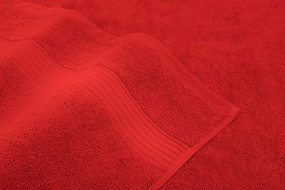American Veteran Towel, 6 Piece Towel Set for Bathroom, 100% Cotton Turkish Bathroom Towels, 2 Bath Towels 2 Hand Towels 2 Washcloths, Red - color: Red, size: X Large 6 PC