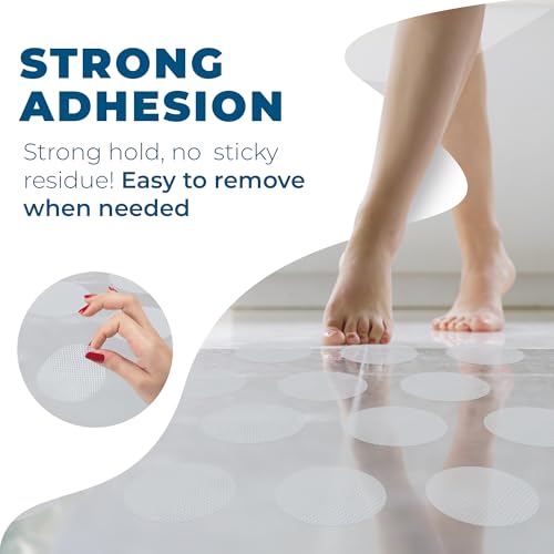 Homergy Straight Line and Round – Anti-Slip Shower Stickers, 48 PCS Clear Adhesive Safety Strips