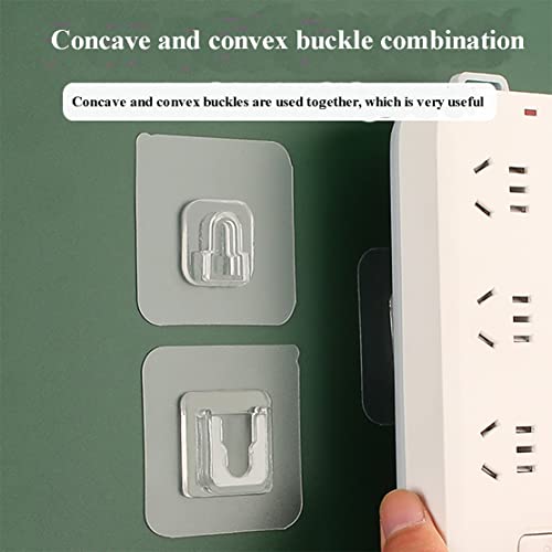 6 Pairs Wall Mounted Replacement Sticky Pads for Kitchen Bathroom Shower Caddy Organizer Rack Holder Nail Free Adhesive Hooks (6 Concave and 6 Convex) - color: Concave and Convex