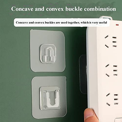 6 Pairs Wall Mounted Replacement Sticky Pads for Kitchen Bathroom Shower Caddy Organizer Rack Holder Nail Free Adhesive Hooks (6 Concave and 6 Convex) - color: Concave and Convex