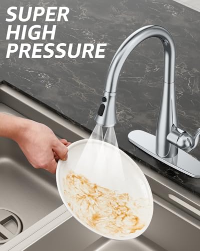 Mbillion Universal Polished Chrome Kitchen Faucet Head Replacement | 3 Function ABS Sink Faucet Head, Pull-Down Nozzle with 14 Adapters, Compatible with Moen,Delta,Kohler,WEWE American Standard - color: Polished Chrome