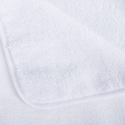 POLYTE 330 GSM Poly Blend Microfiber Quick Dry Bath Towel, 30x57 in, 4 Pack | Oversize, Lint Free, Lightweight, Body Towel - color: White